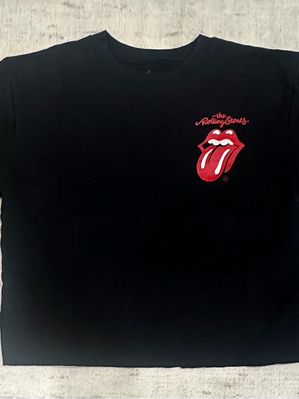 The Rolling Stones Tongue Logo Cropped Hoodie